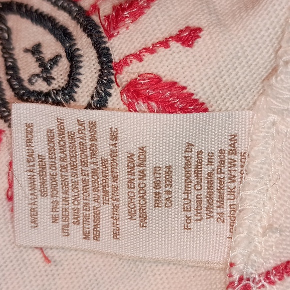 Free People Knit Top with Black and Rust Embroidery. Large. Discontinued - Picture 6 of 7